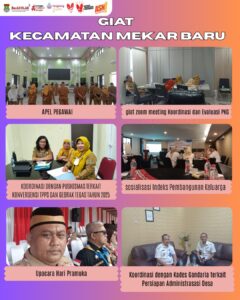 Camat Mekar Baru Hadiri dan Ikuti Sejumlah Agenda Kegiatan Masyarakat serta Pelayanan Publik
