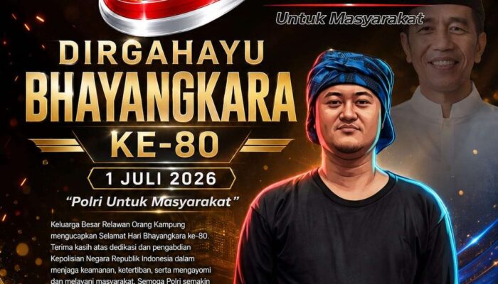 Relawan Orang Kampung Ucapkan Selamat Hari Bhayangkara ke-80, Apresiasi Sinergitas Polri dalam Penegakan Hukum